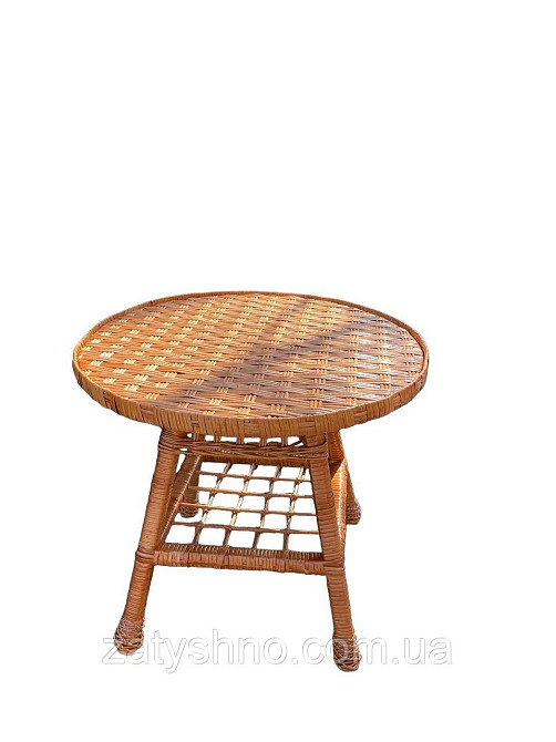 Столи з лози круглий журнальний Київ - фото 2