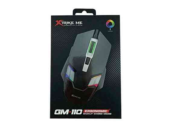 Мышка проводная игровая GM-110 RGB черный ТМ XTRIKE Киев