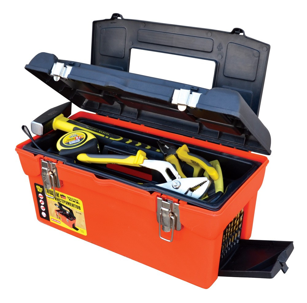MASTERTOOL Скриня для інструментів MASTERTOOL з металевими замками 16.5" 420х225х210 мм 79-2105 Киев - изображение 2