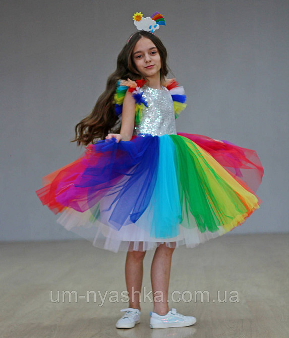 Плаття Веселки, Єдиноріжки | Різнокольорова святкова сукня Кривий Ріг - фото 2