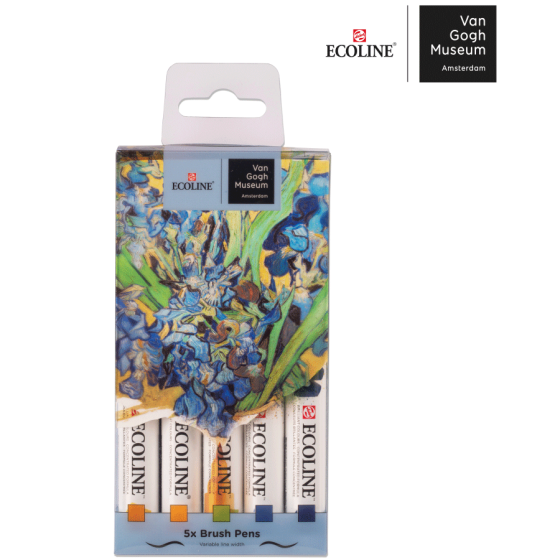 Набор кистей-ручек Ecoline Brushpen Van Gogh Museum 5кол Royal Talens Киев