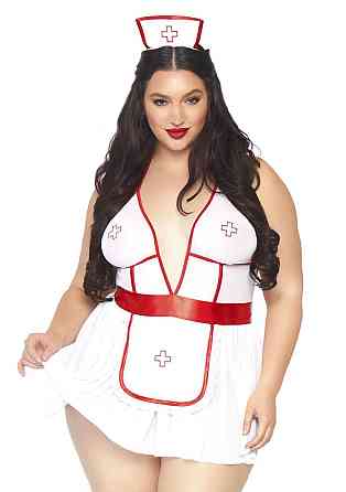 Костюм медсестри Leg Avenue Nightshift Nurse XL/XXL, сукня, трусики, шапочка Sex Aura Київ