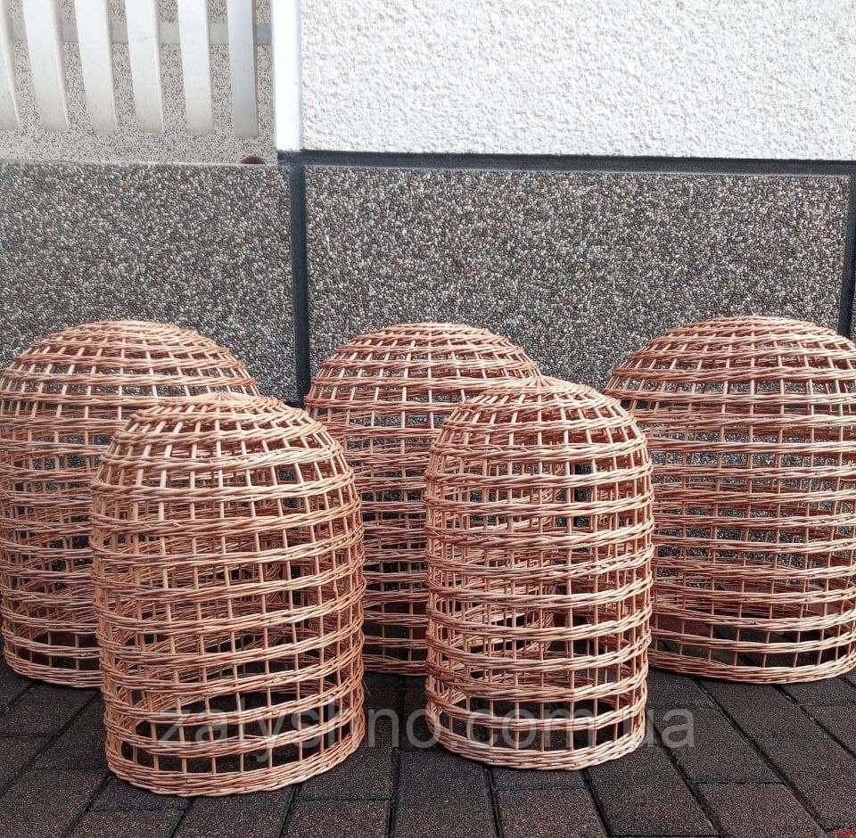 Люстра плетена з візерунком купол із лози Київ - фото 3