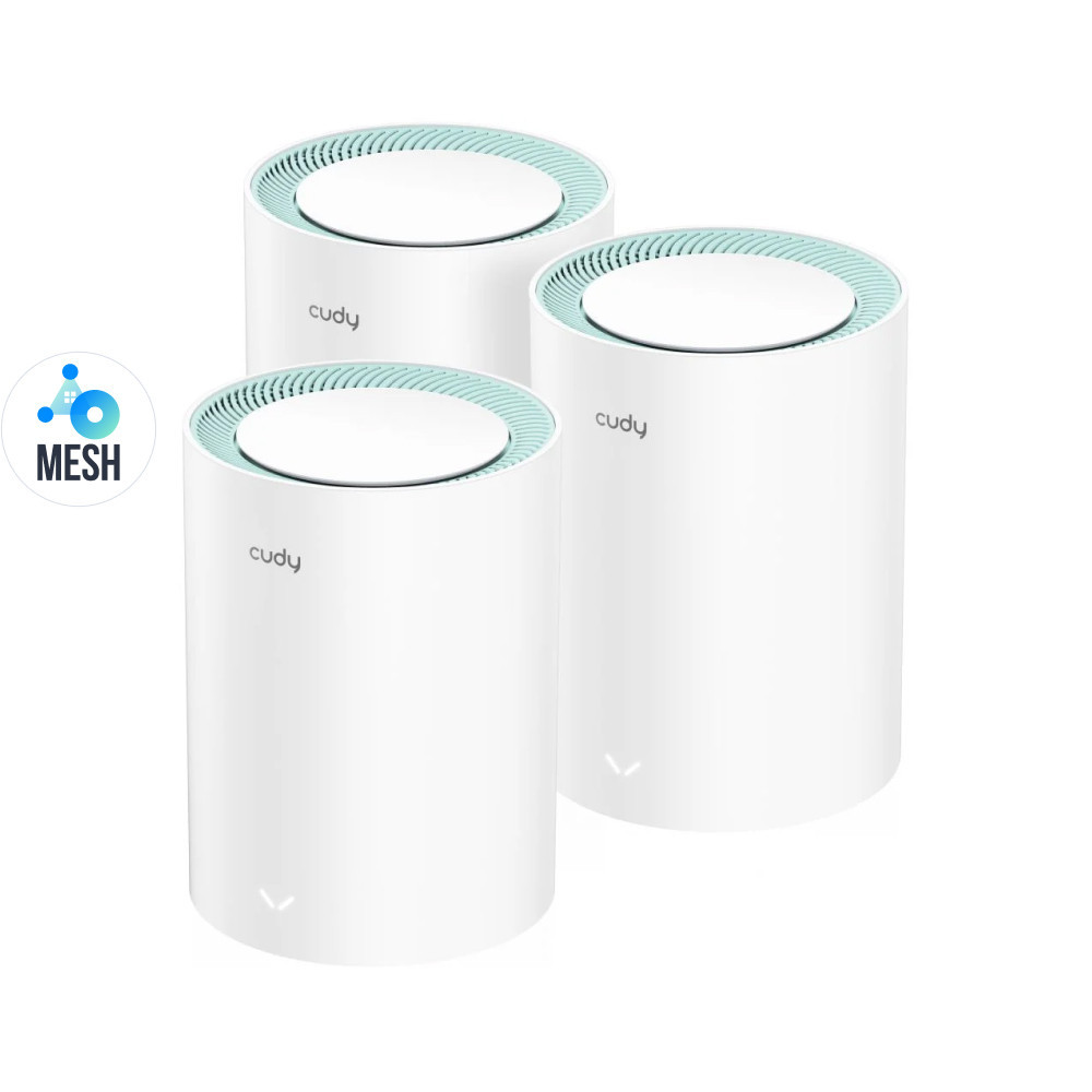 Маршрутизатор WiFi Mesh-система WiFi 5 Cudy M1300 (3-Pack) двухдиапазонный гигабитный Винница - изображение 2