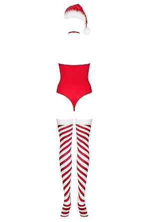Боди Obsessive Kissmas teddy red L/XL (мятая упаковка!!!) Sex Aura Киев