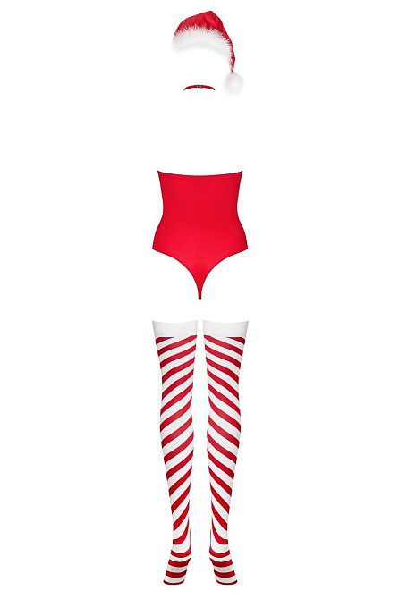 Боди Obsessive Kissmas teddy red L/XL (мятая упаковка!!!) Sex Aura Киев - изображение 5