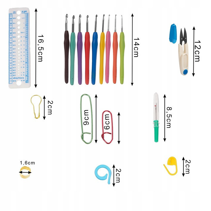 Набор крючков для вязания нитками 113 предметов с сумкой Maaleo (25885) Нововолынск - изображение 7