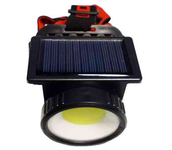 Фонарь налобный MHZ BL WH-9958A с солнечной панелью, черный Винница