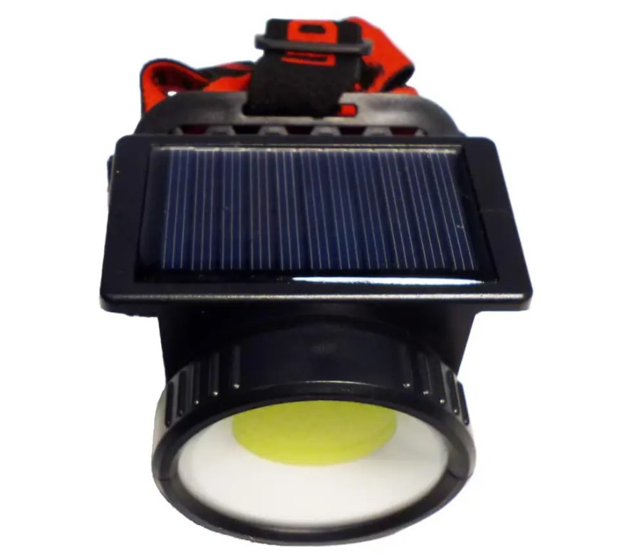 Фонарь налобный MHZ BL WH-9958A с солнечной панелью, черный Винница - изображение 2