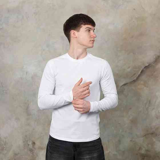 Белый мужской лонгсив Pobedov Dune. Белая мужская кофта весна/осень Киев