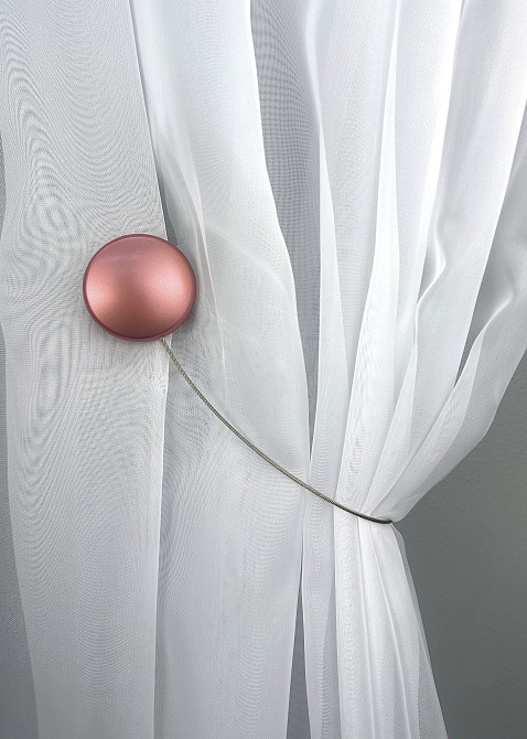 Магниты для штор и гардин Круг 2 шт Розовое золото (81-292) Киев - изображение 4