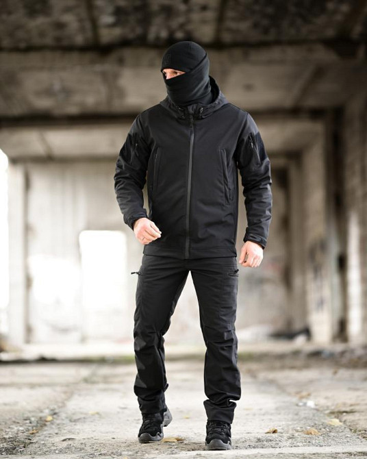 Тактичний костюм Softshell 5в1 LUNAR чорний ТР6407 Одеса - фото 13
