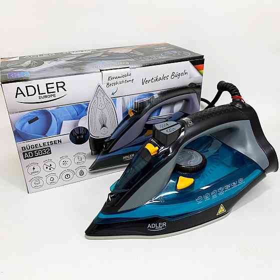 Утюг с керамической подошвой ADLER, Паровой утюг горизонтальный, Хорошие бюджетные утюги NI-93 Львов