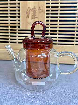 Чайник заварювальний Olens "Стайліш" 550 мл прозорий скляний для дому та ресторану 102-813 Київ