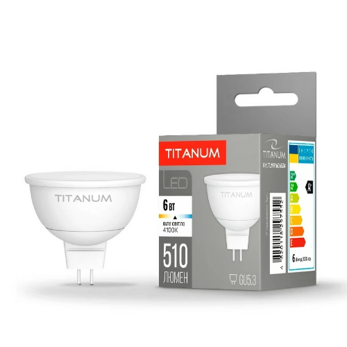 Лампа MR16 6W GU5.3 4100К 220V LED Titanum Житомир - фото 1