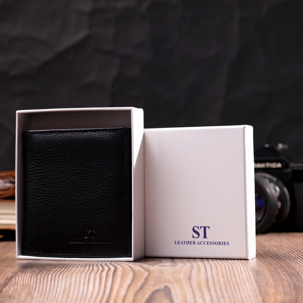 Жіночий гаманець в класичному чорному кольорі ST Leather 19466 Чорний Київ - фото 10