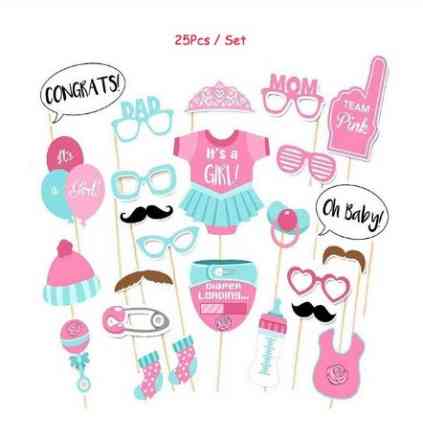 Бутафория на рождение ребенка девочки 25 деталей one size розово-голубой Киев