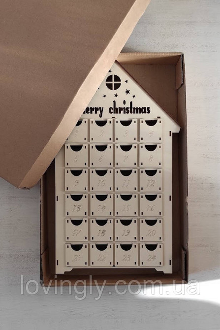 Адвент календарь из дерева на 24 дня | Праздничный декор для дома Ирпень - изображение 4