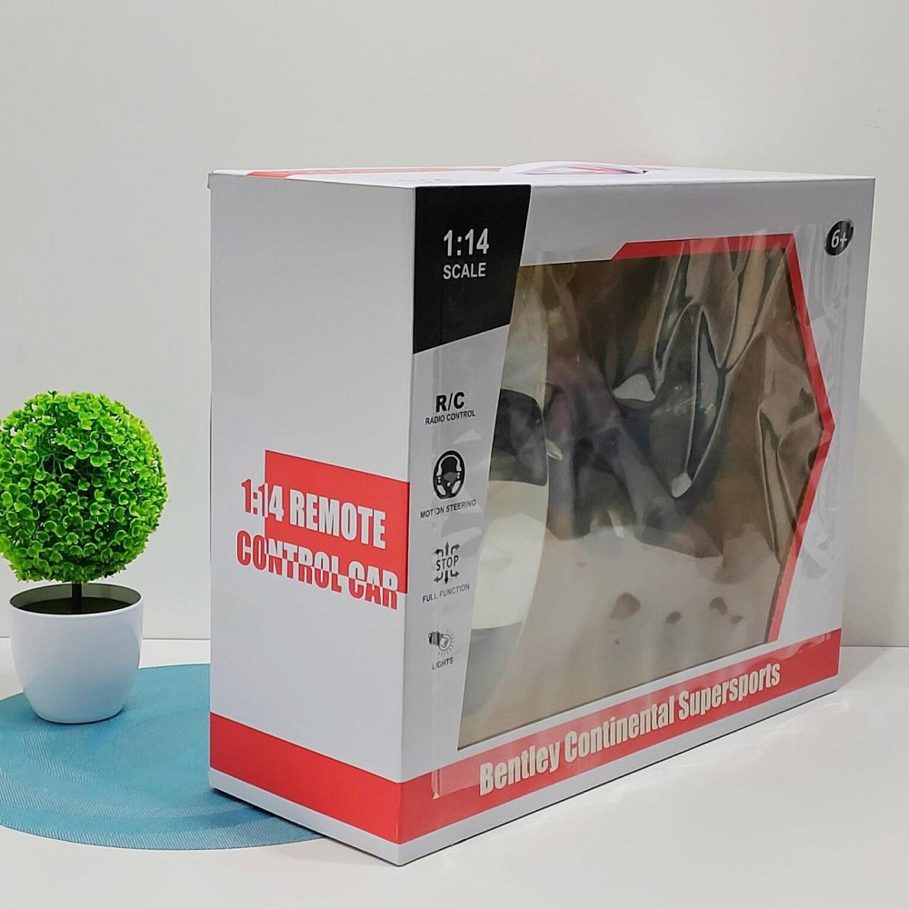 Машинка на радіокеруванні Bentley гумові колеса світло масштаб 1:14 Біла (2048A) Чернігів - фото 3