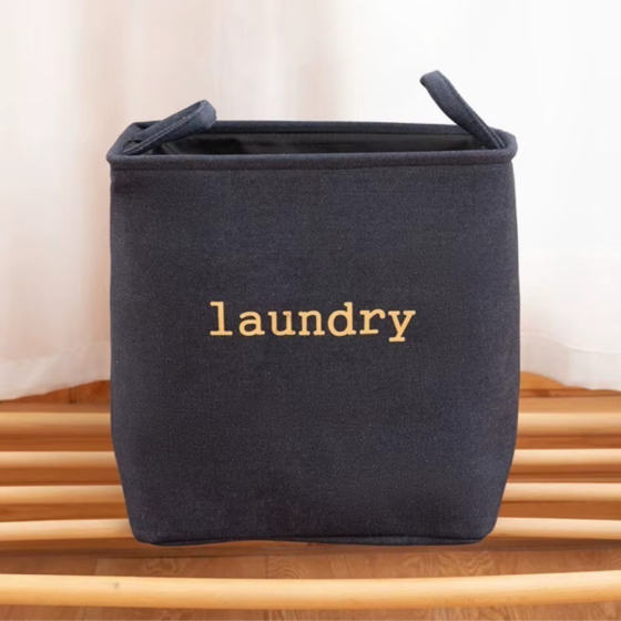 Органайзер-сумка для белья в ванную комнату для вещей складной,корзина для стирки одежды с ручками тёмно-синий Каменец-Подольский