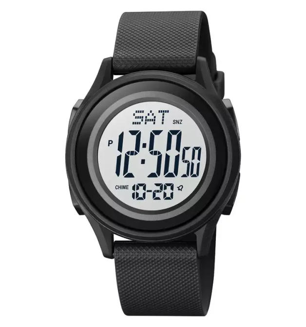 Чоловічий спортивний наручний годинник Skmei 1893 (Чорний з білим циферблатом) Вінниця - фото 2