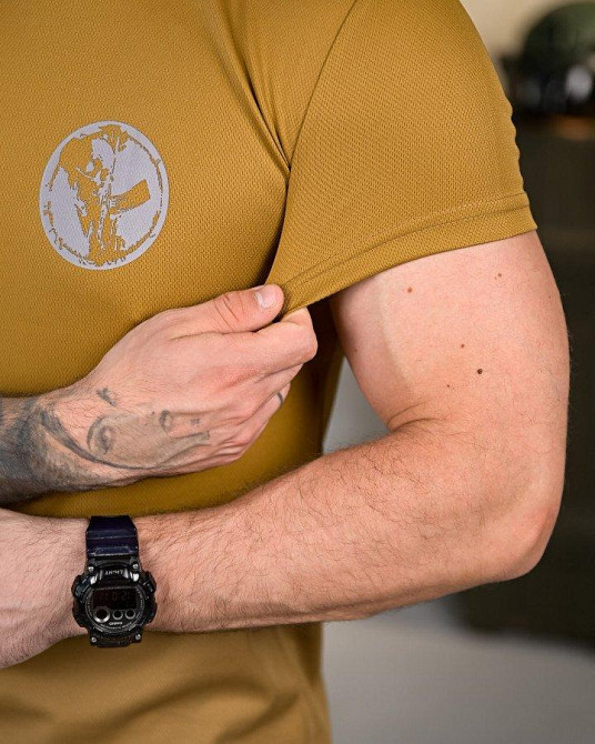 Тактическая потоотводящая футболка battle coyot ПП4648 Одесса - изображение 5