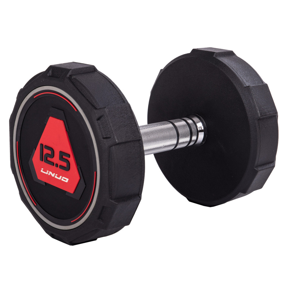 Гантель 12.5 кг цільна професійна LI NUO-3618-12_5 Київ - фото 1