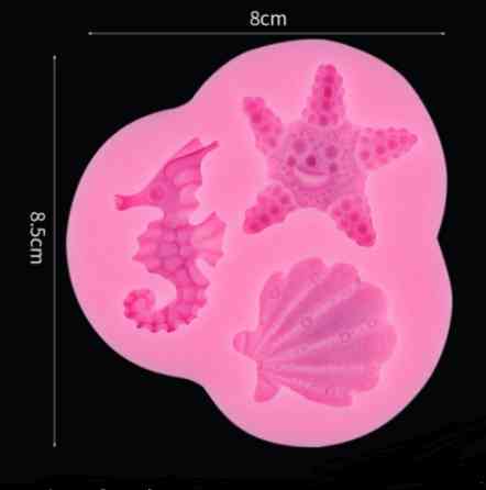 Молд кондитерский морской 80 на 85 мм розовый Киев