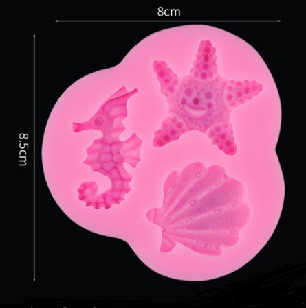 Молд кондитерский морской 80 на 85 мм розовый Киев - изображение 5