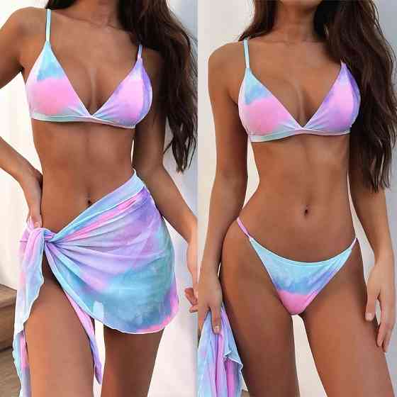 Купальник роздільний з парео жіночий S різнобарвний Київ