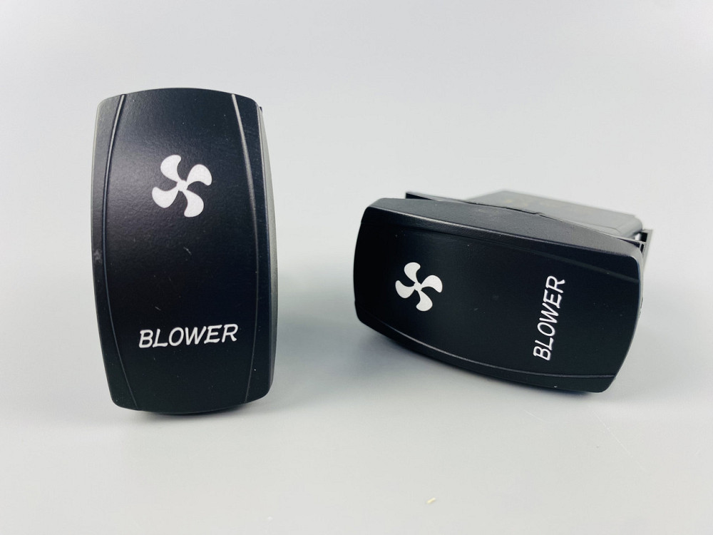 Клавіша вимикач ON-OFF, 4 ніжок, синя підсвітка, малюнок "додатковий вентилятор". Мукачево - фото 5