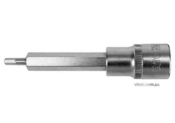 Головка торцева YATO квадрат 1/2 HEX M4, L= 100 мм. подовжена [20/120] Одесса