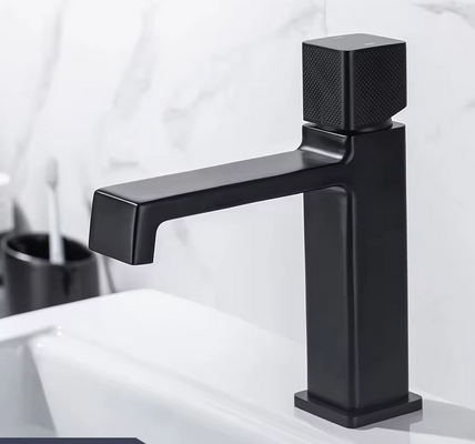 Смеситель для умывальника, раковины из латуни дизайнерский, однорычажный цвет черный Каменец-Подольский - изображение 3