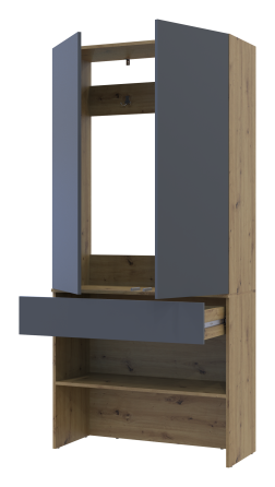 Прихожая Doros Сплит 94х39х200 см Дуб артизан/Графит (DRS-011469) Львов