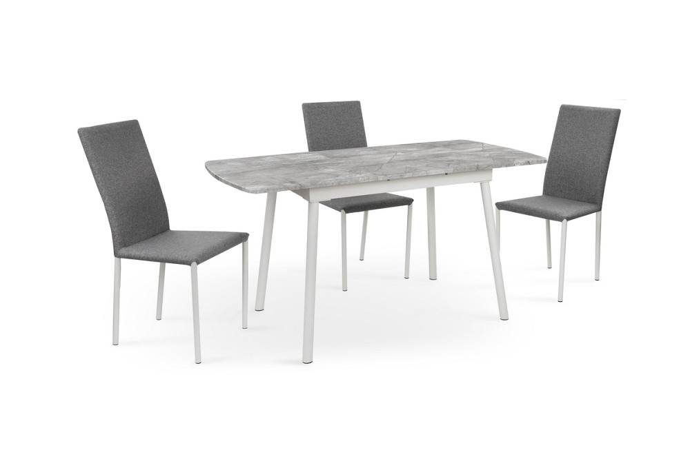 Стіл Соло 110(+35)*70 білий метал/базальт Київ - фото 2