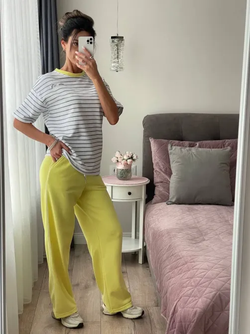 Женский хлопковый комплект (футболка + брюки) повседневная комфортная базовая одежда Одесса - изображение 13