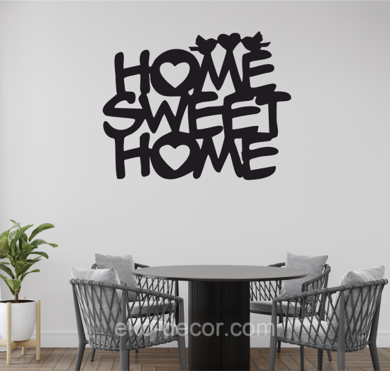 Декоративное настенное Панно «Нome sveet home», Декор на стену 70*55 см, Черный Киев