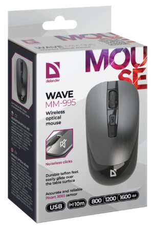 Миша Defender Wave MM-995 Wireless GRAY (52993) (6918377) Київ