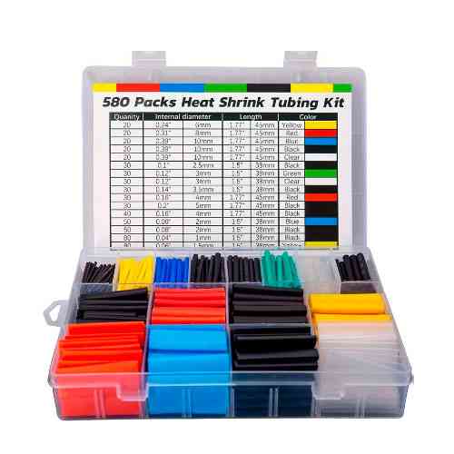 Термозбіжна трубка 580шт термоусадка 11 розмірів 6 кольорів, набір Вінниця