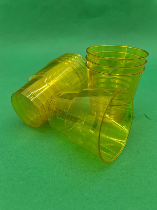 Стакан стеклоподобный без ніжки 200 гр жовтий (25 шт) Харків - фото 3