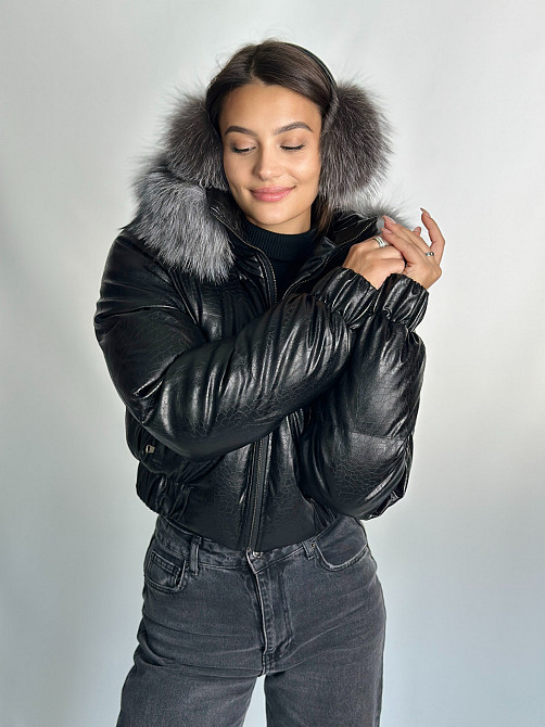 Наушники меховые женские из блюфроста Серый Харьков - изображение 3