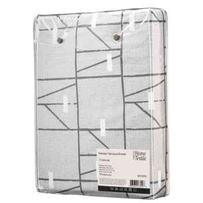 Постельное белье Ardesto Gloria сатин геометрия, серый полуторный евро 160х220 (ART1622PG) Винница