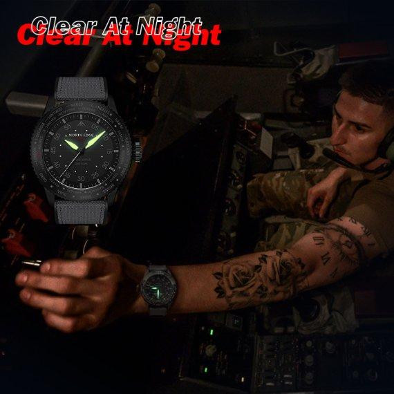 Чоловічий водостійкий тактичний годинник North Edge Mach New (Чорний) Вінниця - фото 8