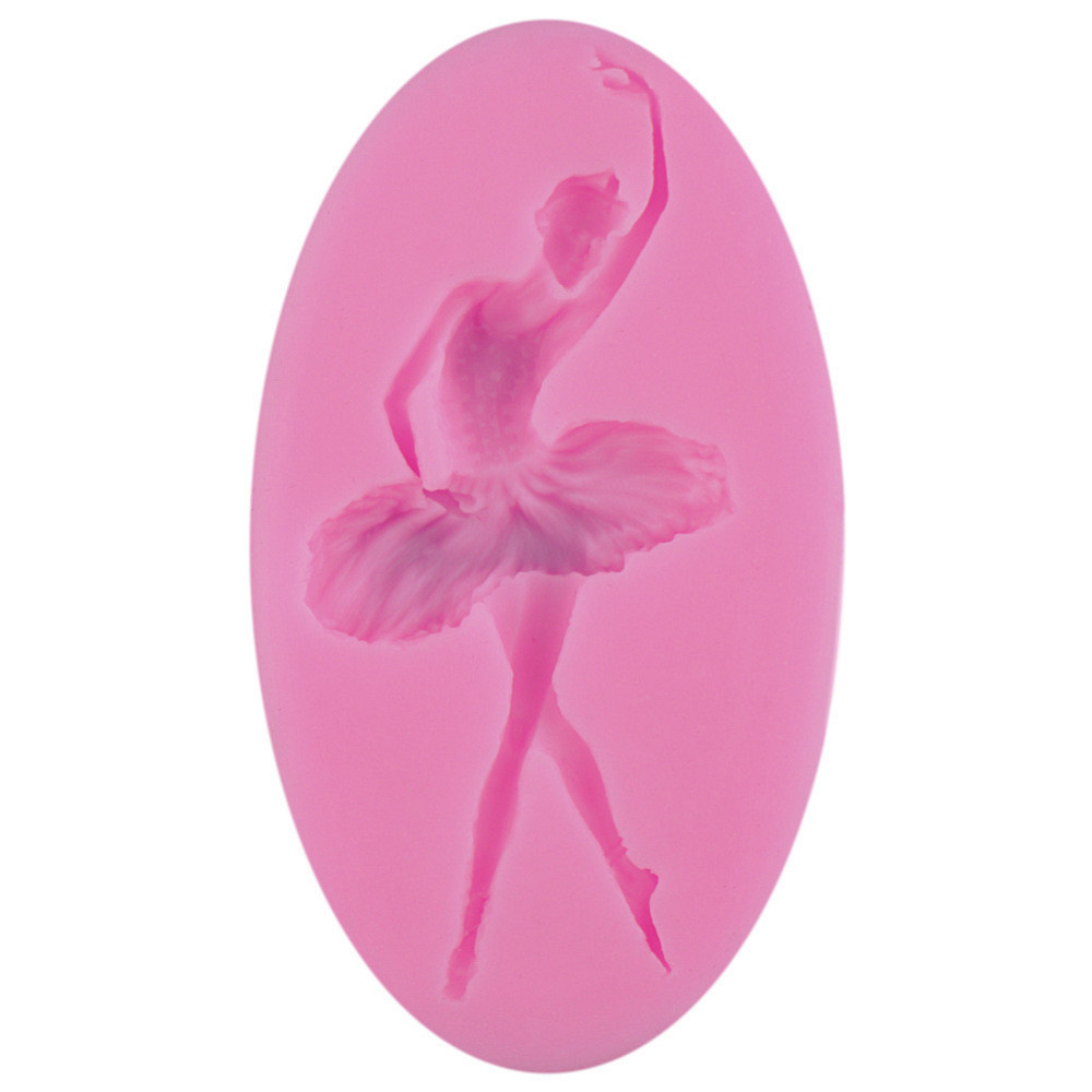 Молд силиконовый Балерина 100 на 55 мм розовый Киев - изображение 3