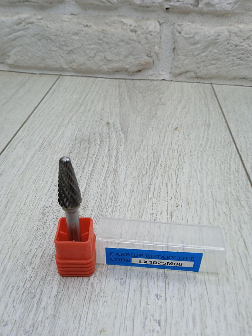 Борфреза твердосплавна LX конус з напівсферою 10×22×6 мм — шарошка по металу для дриля та гравера Харків - фото 3