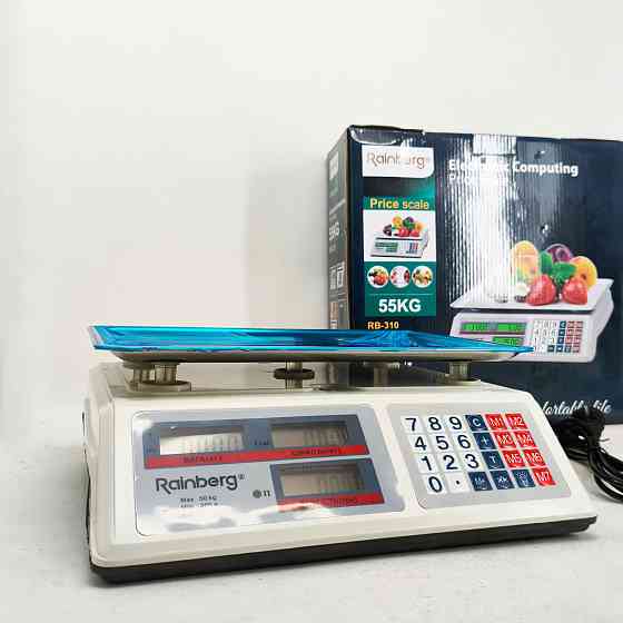 Торгові ваги електронні для зважування продуктів Rainberg RB-310 55кг, Ваги з платформою для торгівлі JP-41 Львів
