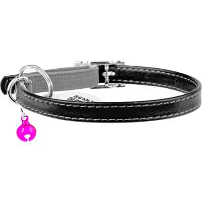 Ошейник для животных WAUDOG Glamour с QR паспортом Д 22-30 см черный (32481) Винница