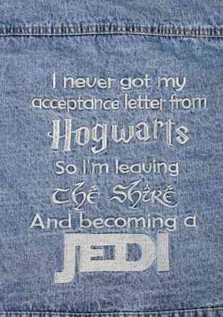 Джинсовая куртка женская оверсайз с вышивкой р 42-46 Харьков