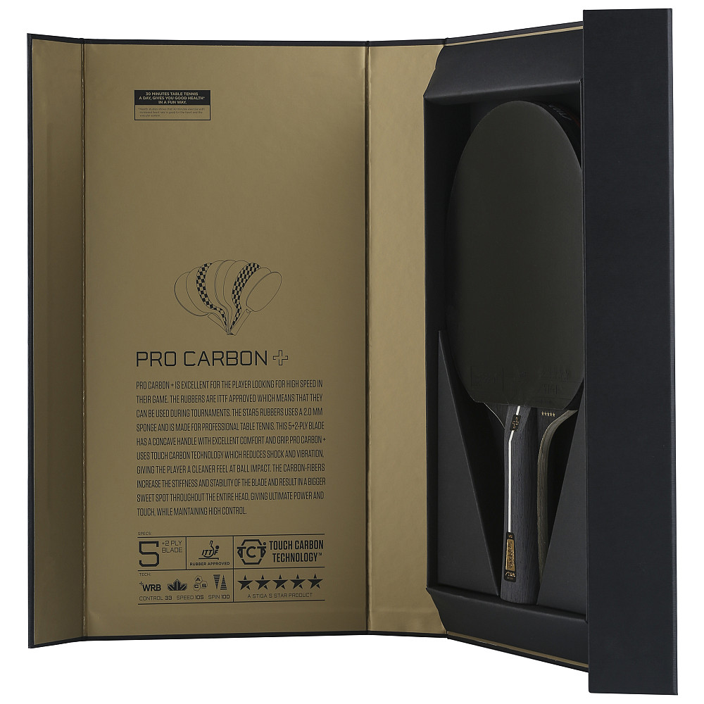 Ракетка для настільного тенісу Stiga Pro Carbon Plus 5 Star FL (1215-2820-01) Київ - фото 3