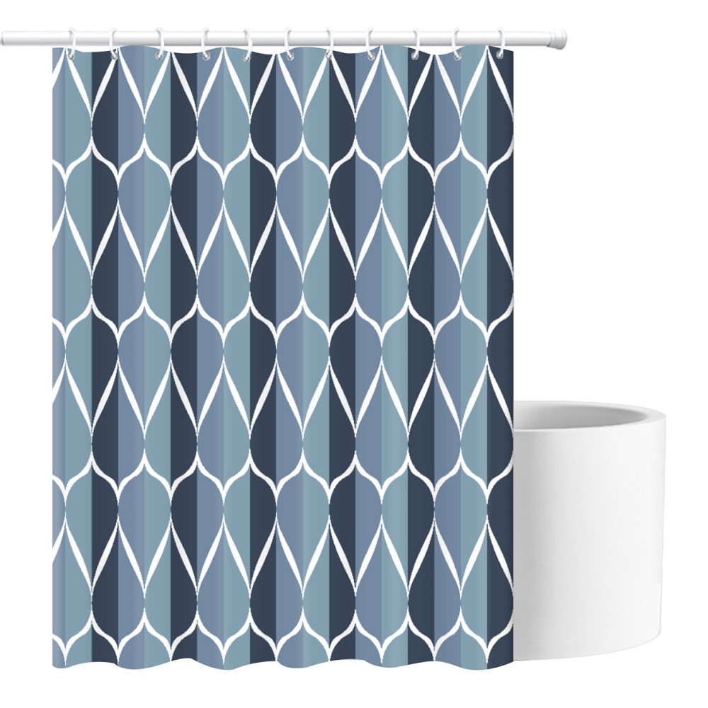 Шторка для ванны водонепроницаемая Bathlux 180x180 см с крючками, занавеска для ванной с рисунком Каменец-Подольский - изображение 3